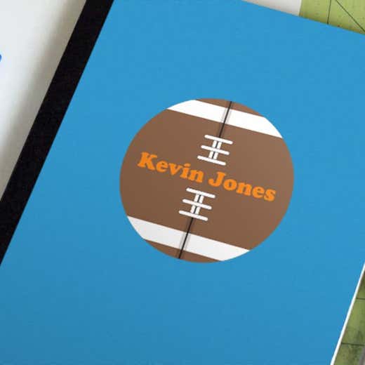 Custom name labels on a notebook