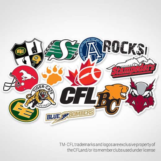 Canadian Football League Stickers 