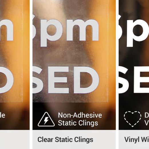 Clear Decals vs. Static Clings vs. Vinyl Decals