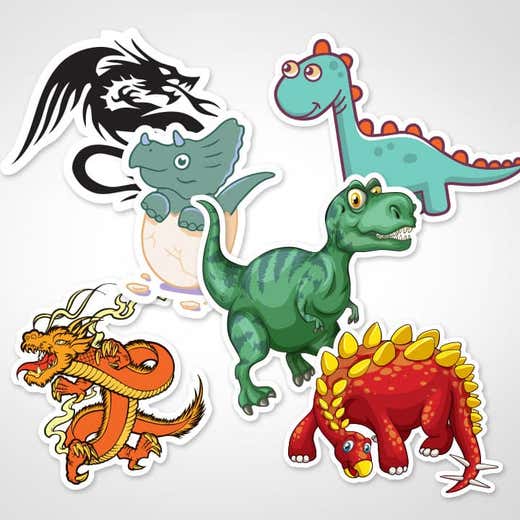 Dinosaur & Dragon Stickers 