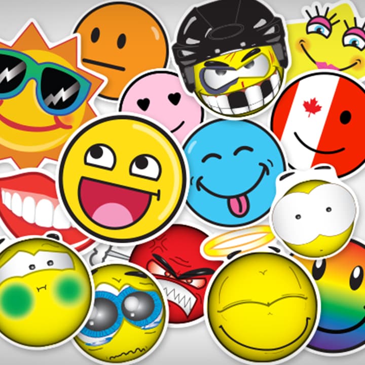 Smile Face Stickers,yellow Emoticon Sticker Vinyl Waterproof