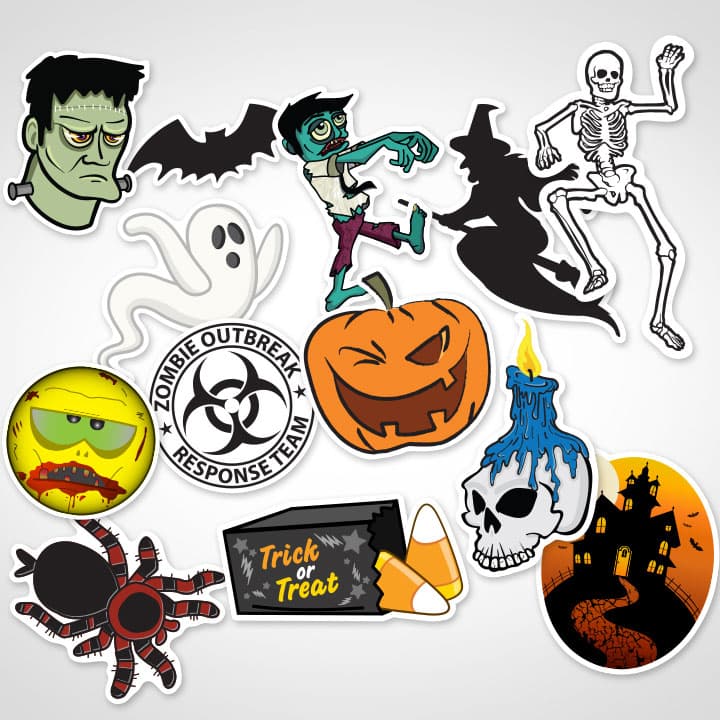 Halloween GIFs and stickers that can be customized