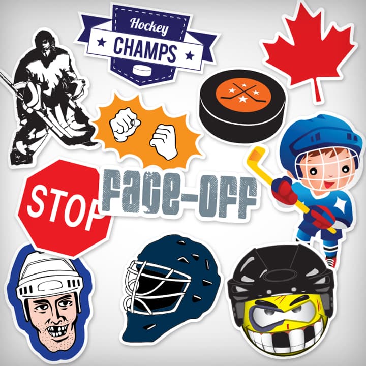 Custom Hockey Stickers  100% Quality Guaranteed
