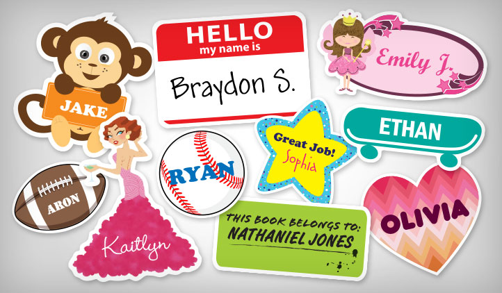 Kids Name Labels: Custom Name Stickers