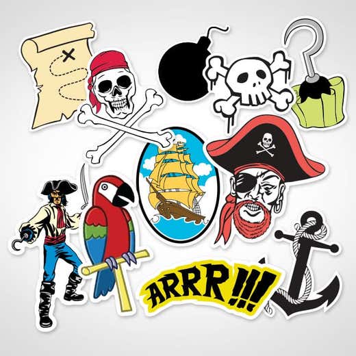 Pirate Stickers 