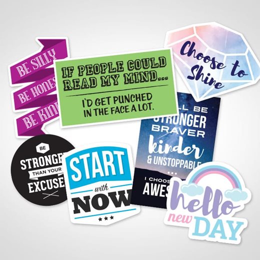 Quote & Motivational Stickers 