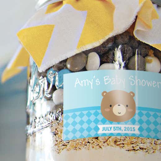 Rectangle Stickers, Baby Shower Labels