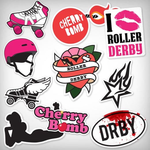 Roller Derby Stickers 