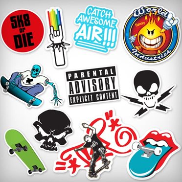 Custom Skateboard Stickers - Sticky Brand