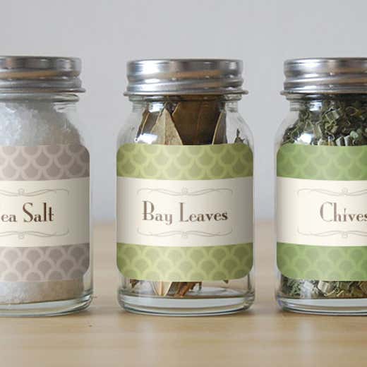Square Labels, Spice Labels
