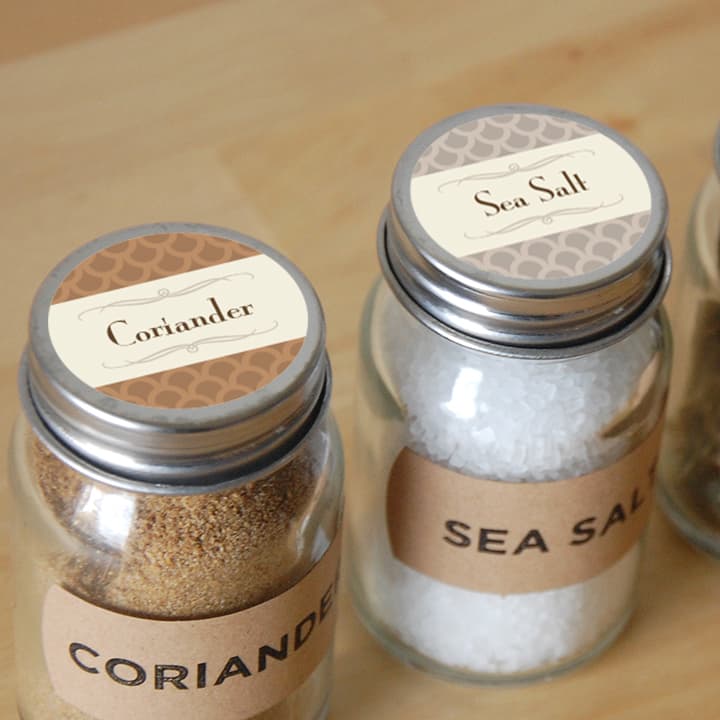 Custom Spice Jar Labels Durable Easy To Apply