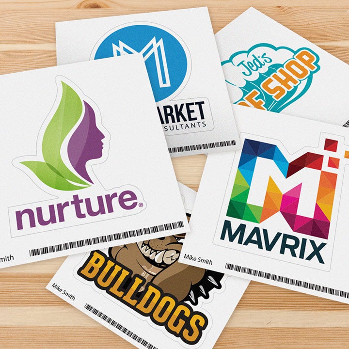 Custom 4" Logo Sticker Singles Top Quality