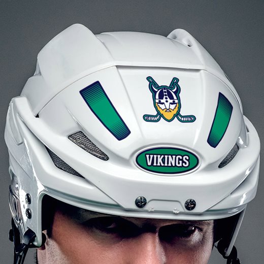 Custom hockey helmet stickers