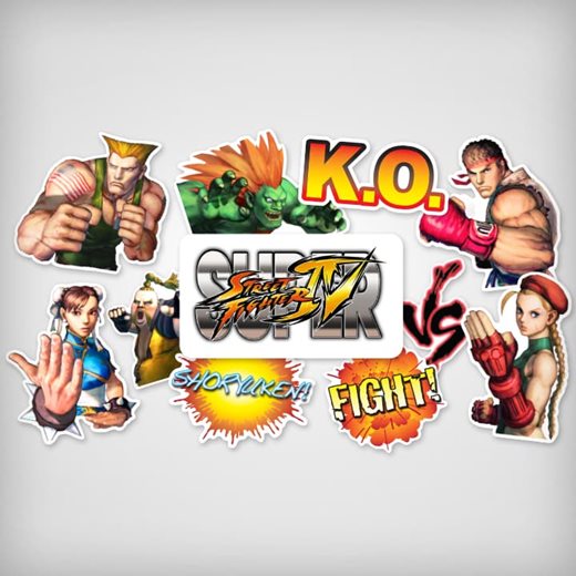 Super Street Fighter IV Stickers 