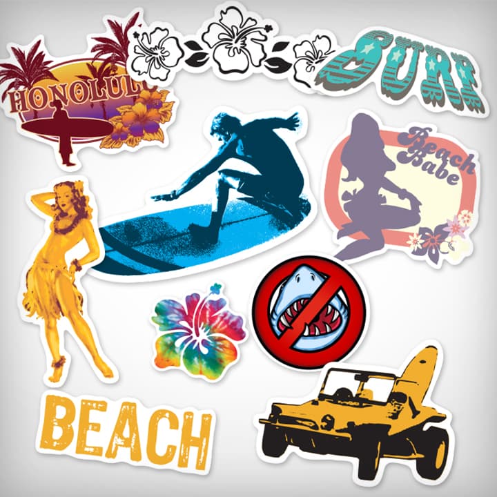 Icons of Surf Stickers