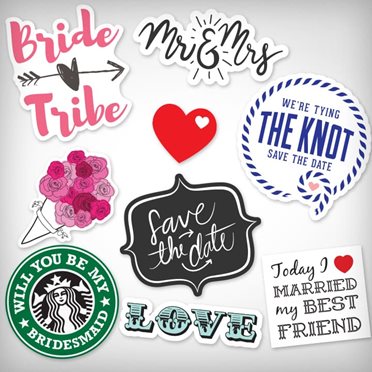 Wedding Stickers for Save the Dates 