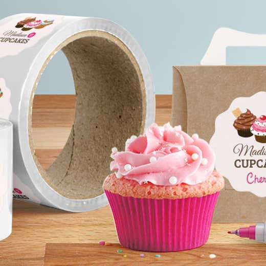 Custom writable matte roll labels