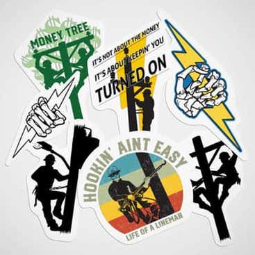 Lineman Stickers