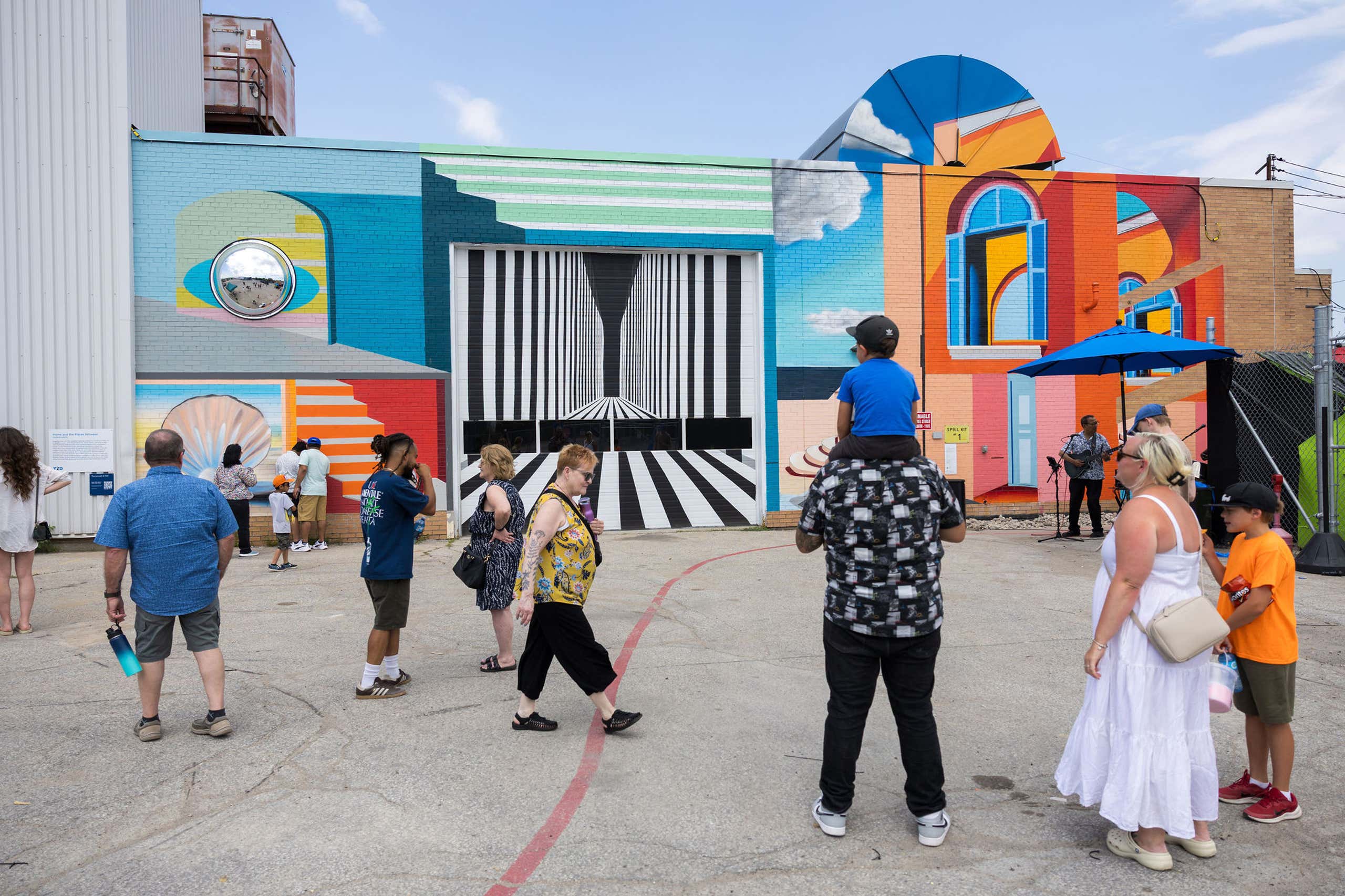 Photo of a People at Art Walk exhibit