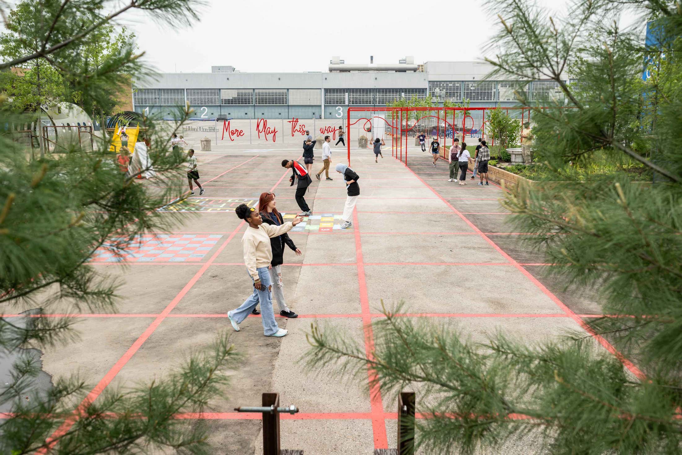 Photo of people outdoors at the YZD centre