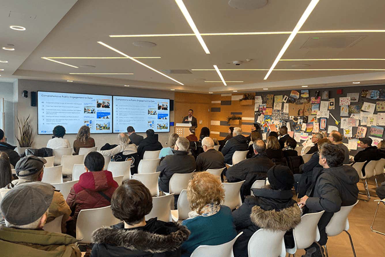People watching a presentation