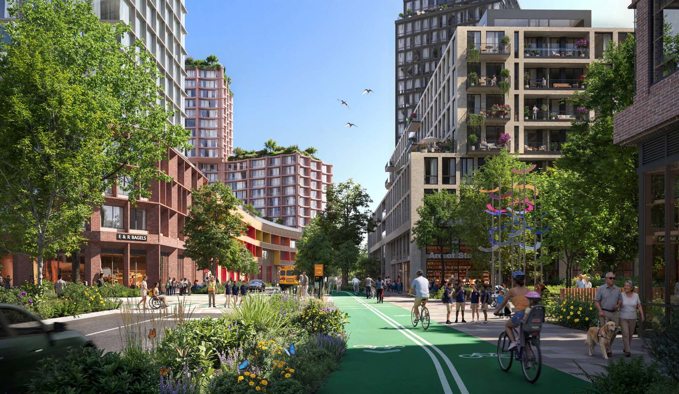 Conceptual Render of Street C