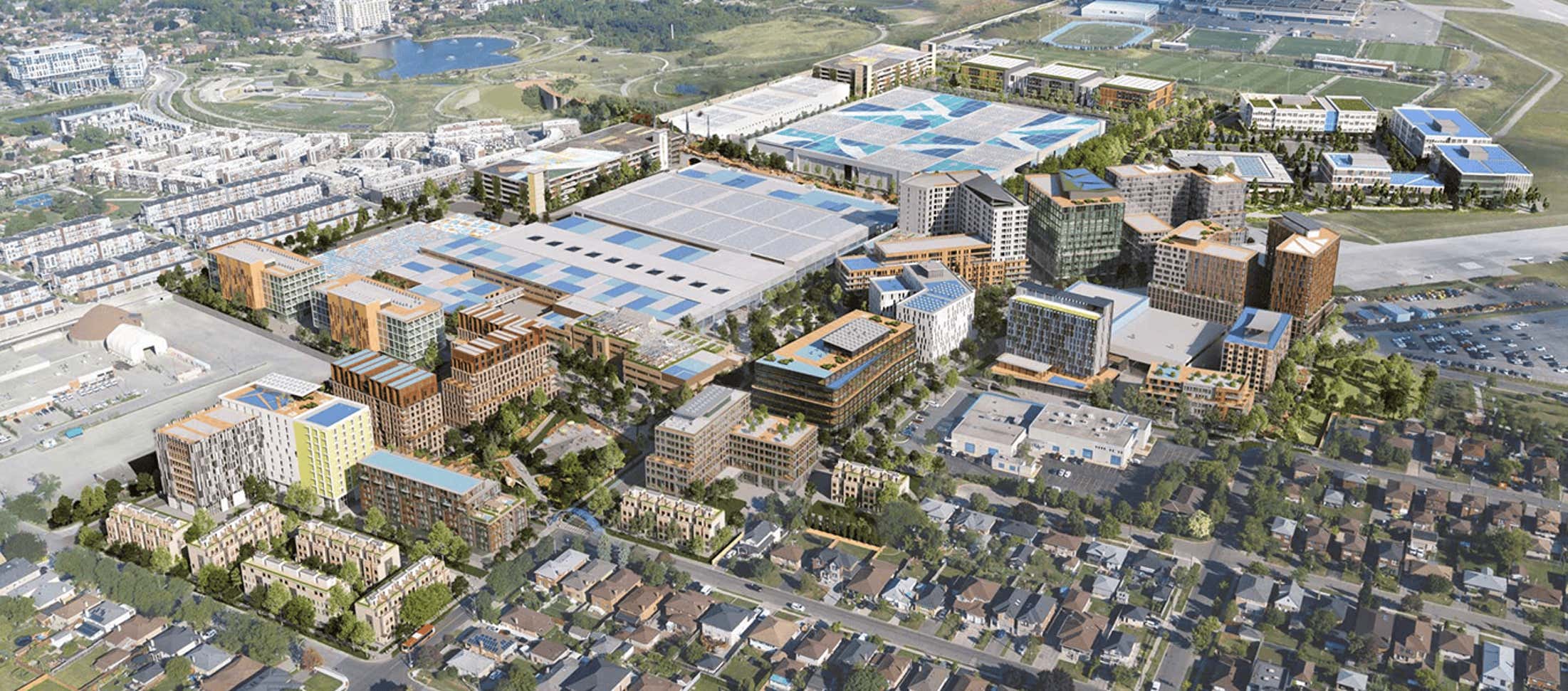 Aerial view of Hangar District