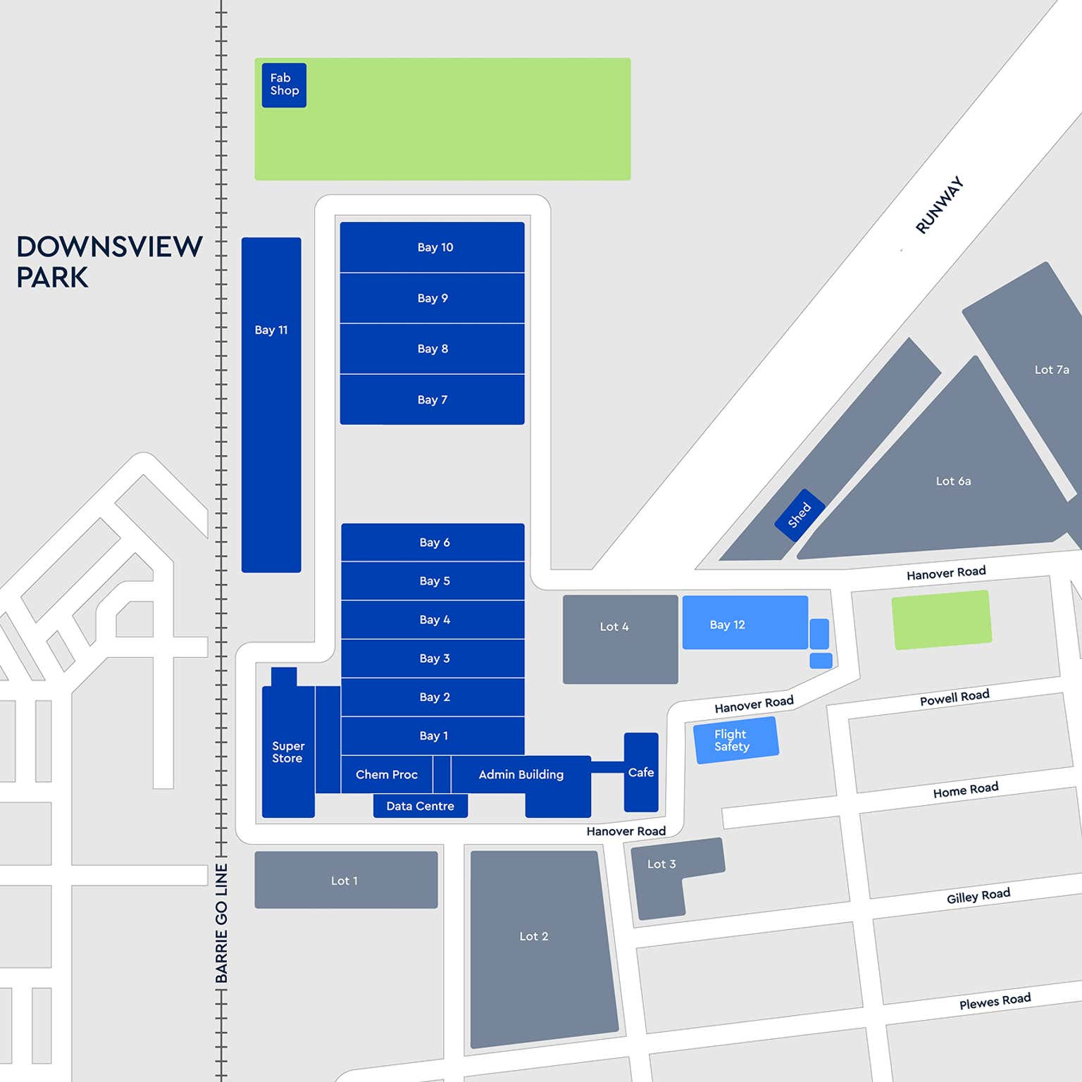 Map of current Hangar District